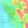 Mappa topografica Krujë, altitudine, rilievo