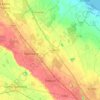 Mappa topografica Trepuzzi, altitudine, rilievo
