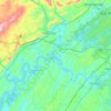 Mappa topografica Roane County, altitudine, rilievo