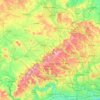 Mappa topografica Buckinghamshire, altitudine, rilievo