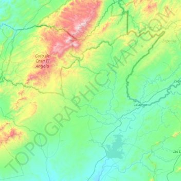 Mappa topografica Lancones, altitudine, rilievo