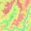 Mappa topografica 双江拉祜族佤族布朗族傣族自治县, altitudine, rilievo