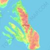 Mappa topografica Isla Puluqui, altitudine, rilievo