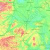 Mappa topografica Shropshire, altitudine, rilievo