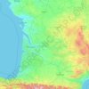 Mappa topografica Nuova Aquitania, altitudine, rilievo