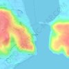 Mappa topografica Youghal, altitudine, rilievo