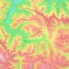 Mappa topografica Val-d'Aran, altitudine, rilievo
