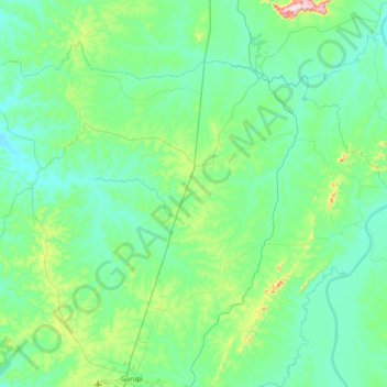 Mappa topografica Aliança do Tocantins, altitudine, rilievo