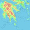 Mappa topografica Αττική, altitudine, rilievo