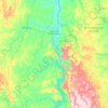 Mappa topografica Miracema do Tocantins, altitudine, rilievo