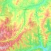 Mappa topografica Comunanza, altitudine, rilievo
