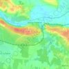 Mappa topografica Bourg-Charente, altitudine, rilievo