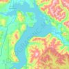 Mappa topografica Lake Pend Oreille, altitudine, rilievo