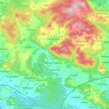 Mappa topografica 92272, altitudine, rilievo