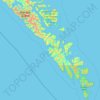Mappa topografica Gwaii Haanas National Park Reserve and Haida Heritage Site, altitudine, rilievo