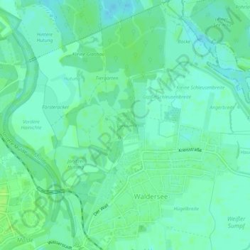 Mappa topografica Luisium, altitudine, rilievo