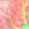 Mappa topografica 延安市, altitudine, rilievo
