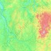 Mappa topografica Nièvre, altitudine, rilievo