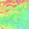 Mappa topografica Estellerria / Tierra Estella, altitudine, rilievo