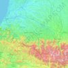 Mappa topografica Pirenei-Atlantici, altitudine, rilievo