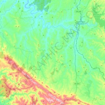 Mappa topografica Saboia, altitudine, rilievo