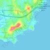 Mappa topografica Coqueiros, altitudine, rilievo