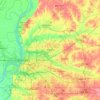 Mappa topografica Shelby County, altitudine, rilievo