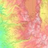 Mappa topografica Eldorado National Forest, altitudine, rilievo