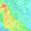 Mappa topografica Sauvian, altitudine, rilievo