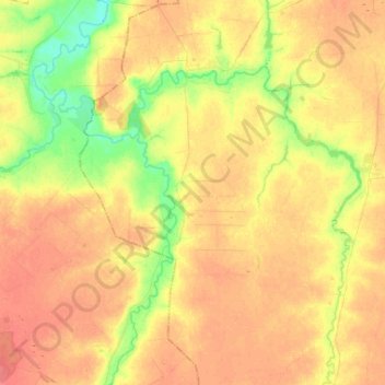 Mappa topografica Нижнематрёнский сельсовет, altitudine, rilievo
