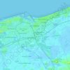 Mappa topografica Dunkirk, altitudine, rilievo