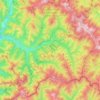Mappa topografica Богданська сільська громада, altitudine, rilievo