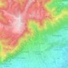 Mappa topografica Pieve del Grappa, altitudine, rilievo