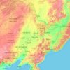 Mappa topografica 东北, altitudine, rilievo