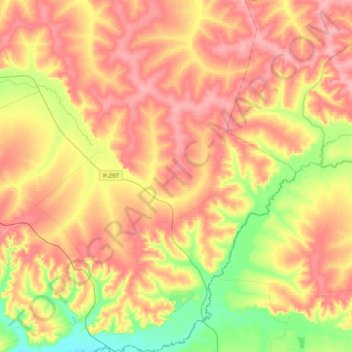 Mappa topografica Романовский сельсовет, altitudine, rilievo
