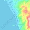 Mappa topografica Praia a Mare, altitudine, rilievo