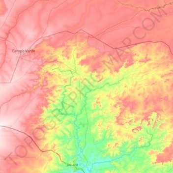 Mappa topografica Dom Aquino, altitudine, rilievo
