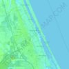 Mappa topografica Daytona Beach, altitudine, rilievo