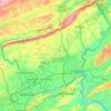 Mappa topografica Northampton County, altitudine, rilievo