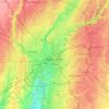 Mappa topografica Indianapolis, altitudine, rilievo