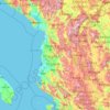 Mappa topografica Albania, altitudine, rilievo