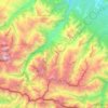 Mappa topografica сельское поселение Верхняя Балкария, altitudine, rilievo