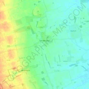 Mappa topografica Spridlington CP, altitudine, rilievo