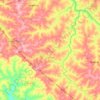 Mappa topografica Uchoa, altitudine, rilievo