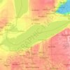 Mappa topografica Lake Erie, altitudine, rilievo