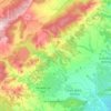 Mappa topografica Font-rubí, altitudine, rilievo