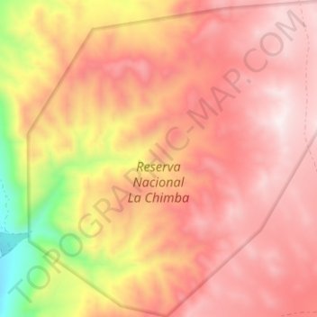 Mappa topografica Reserva Nacional La Chimba, altitudine, rilievo