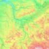 Mappa topografica Yonne, altitudine, rilievo