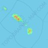 Mappa topografica Saint Kitts e Nevis, altitudine, rilievo