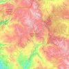 Mappa topografica Ansel Adams Wilderness, altitudine, rilievo